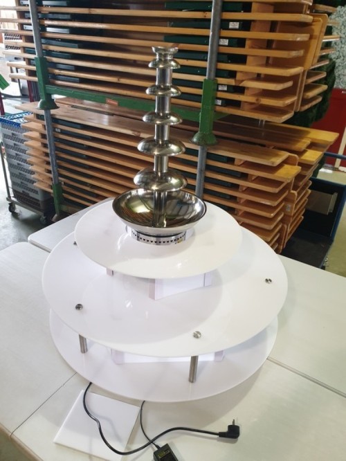 Chocoladefontein met verlichte tafel (ledtafel)